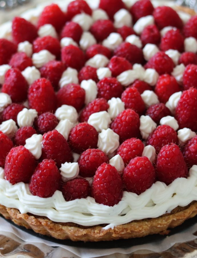 Pistachio Frangipane Tart with White Chocolate Whipped Ganache