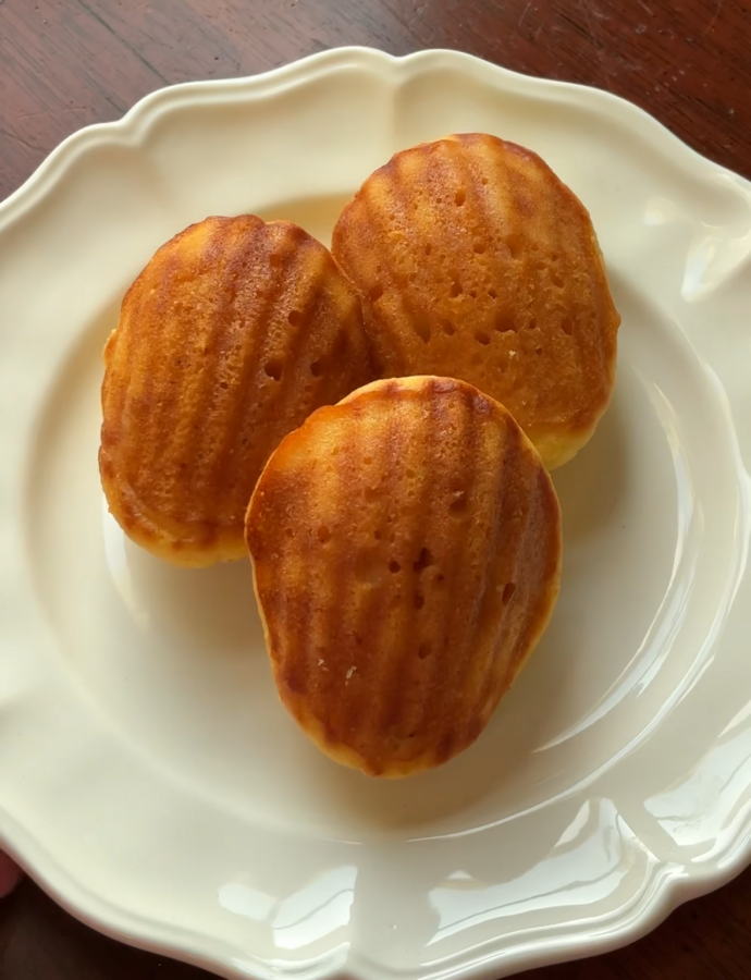 Honey Butter Cornbread Madeleines